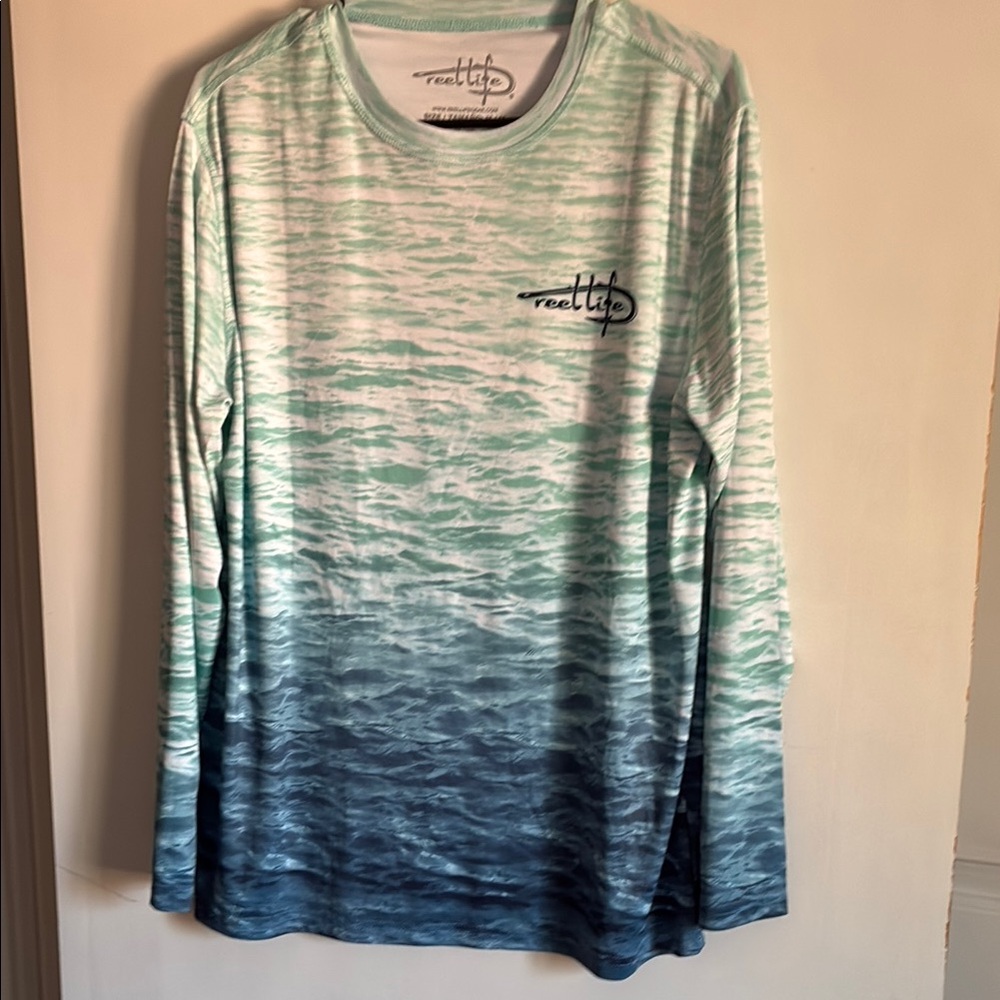 Reel Life Men's Blue Long Sleeve Tee